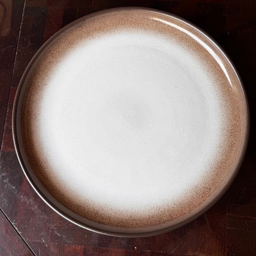 Heath 13" Sand & Sea Chop Plate/Platter - Brown & White - Pristine Condition